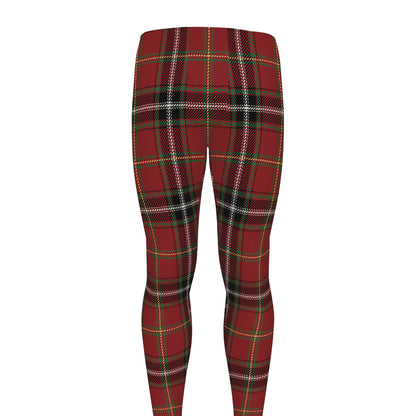 Xmas Scottish Tartan Pattern Print Men's leggings