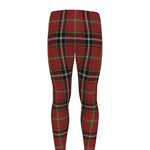 Xmas Scottish Tartan Pattern Print Men's leggings
