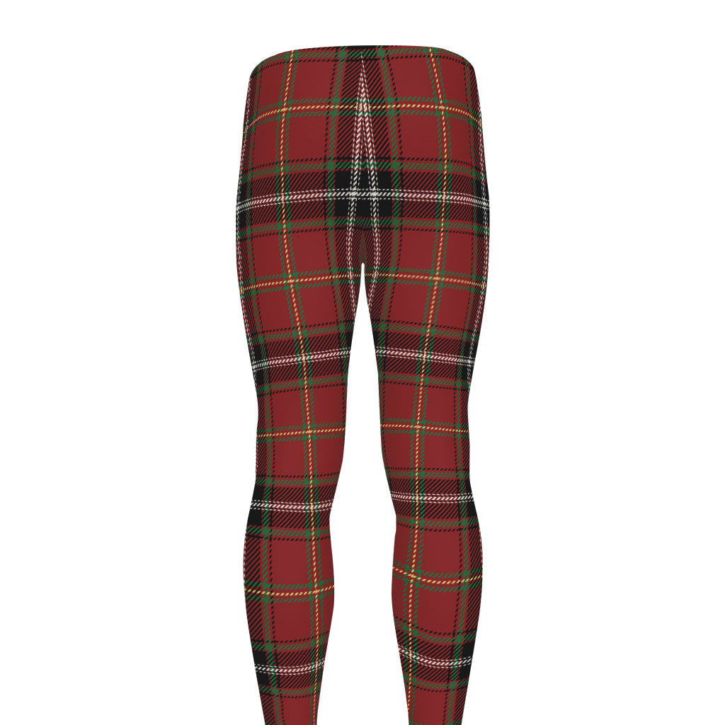 Xmas Scottish Tartan Pattern Print Men's leggings