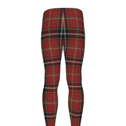 Xmas Scottish Tartan Pattern Print Men's leggings
