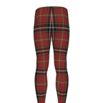 Xmas Scottish Tartan Pattern Print Men's leggings