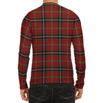 Xmas Scottish Tartan Pattern Print Men's Long Sleeve Rash Guard