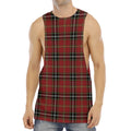 Xmas Scottish Tartan Pattern Print Men's Muscle Tank Top