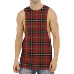 Xmas Scottish Tartan Pattern Print Men's Muscle Tank Top