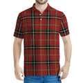 Xmas Scottish Tartan Pattern Print Men's Polo Shirt