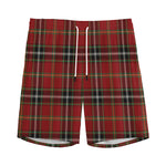 Xmas Scottish Tartan Pattern Print Men's Sports Shorts