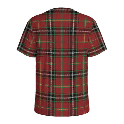 Xmas Scottish Tartan Pattern Print Men's Sports T-Shirt
