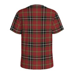 Xmas Scottish Tartan Pattern Print Men's Sports T-Shirt