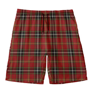 Xmas Scottish Tartan Pattern Print Men's Swim Trunks