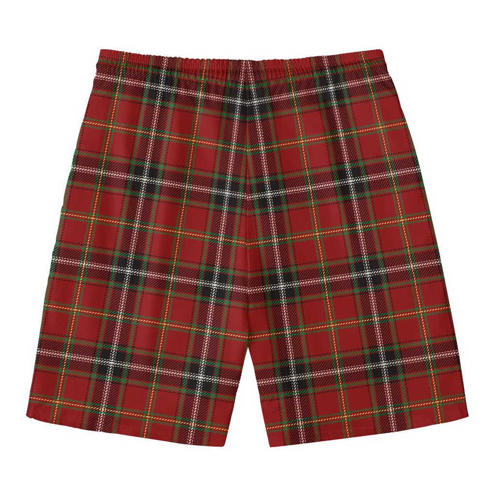 Xmas Scottish Tartan Pattern Print Men's Swim Trunks