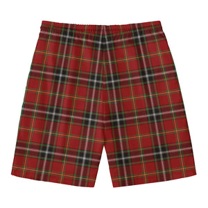 Xmas Scottish Tartan Pattern Print Men's Swim Trunks