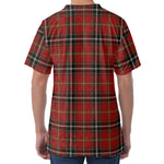 Xmas Scottish Tartan Pattern Print Men's Velvet T-Shirt