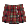 Xmas Scottish Tartan Pattern Print Mesh Shorts