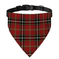 Xmas Scottish Tartan Pattern Print Over The Collar Dog Bandana