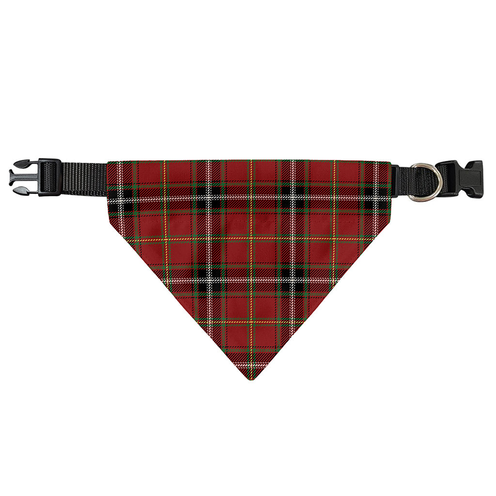 Xmas Scottish Tartan Pattern Print Over The Collar Dog Bandana