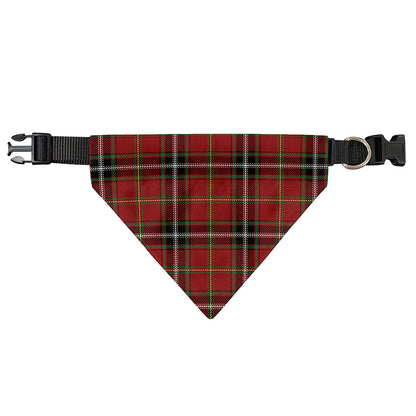 Xmas Scottish Tartan Pattern Print Over The Collar Dog Bandana