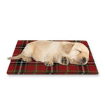 Xmas Scottish Tartan Pattern Print Pet Cooling Mat Cover