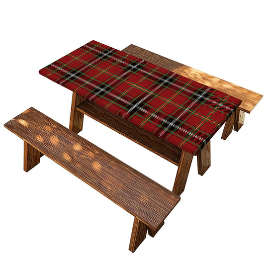 Xmas Scottish Tartan Pattern Print Picnic Table Cover