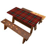 Xmas Scottish Tartan Pattern Print Picnic Table Cover