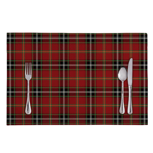 Xmas Scottish Tartan Pattern Print Placemat