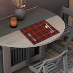 Xmas Scottish Tartan Pattern Print Placemat