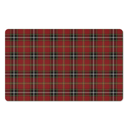Xmas Scottish Tartan Pattern Print Polyester Doormat