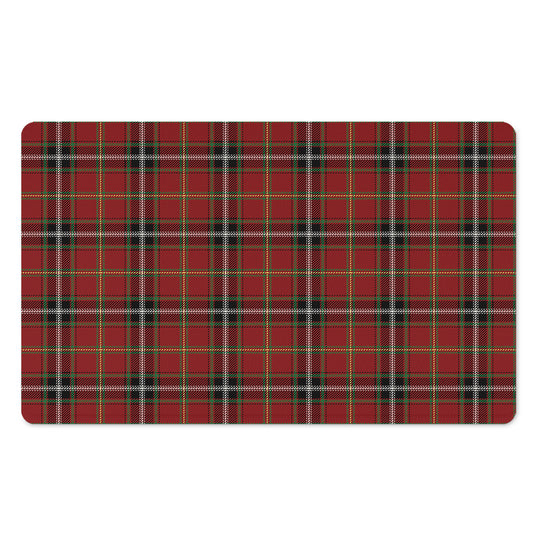 Xmas Scottish Tartan Pattern Print Polyester Doormat