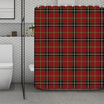 Xmas Scottish Tartan Pattern Print Polyester Shower Curtain