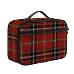 Xmas Scottish Tartan Pattern Print Portable Lunch Bag