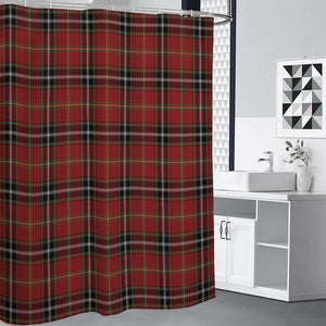 Xmas Scottish Tartan Pattern Print Premium Shower Curtain