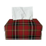 Xmas Scottish Tartan Pattern Print Rectangle Tissue Box Cover