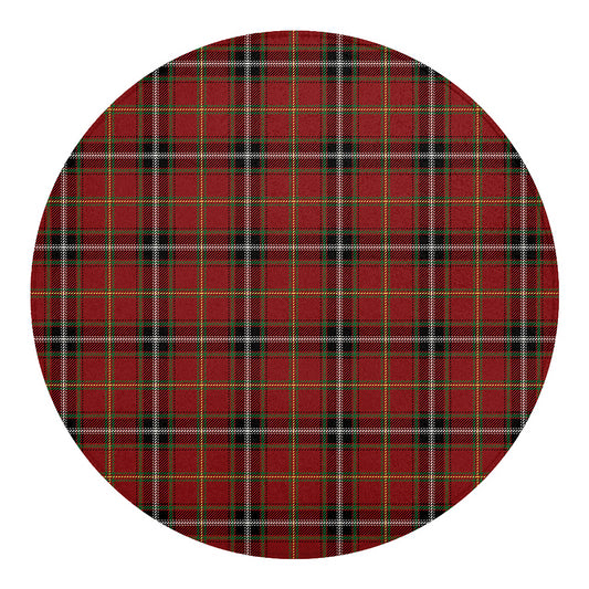 Xmas Scottish Tartan Pattern Print Round Blanket