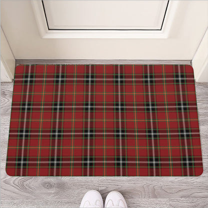 Xmas Scottish Tartan Pattern Print Rubber Doormat