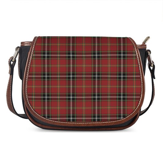Xmas Scottish Tartan Pattern Print Saddle Bag