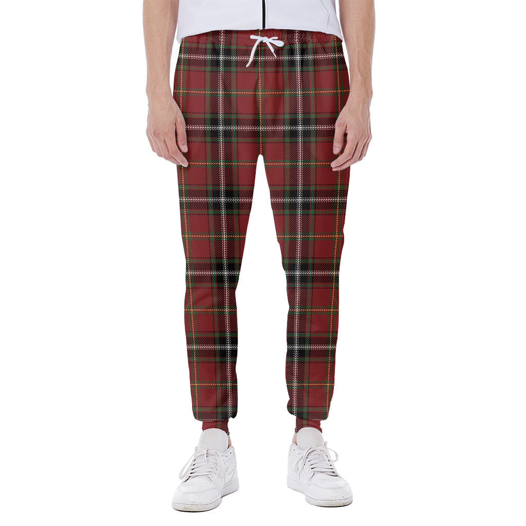 Xmas Scottish Tartan Pattern Print Scuba Joggers