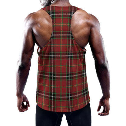 Xmas Scottish Tartan Pattern Print Training Tank Top