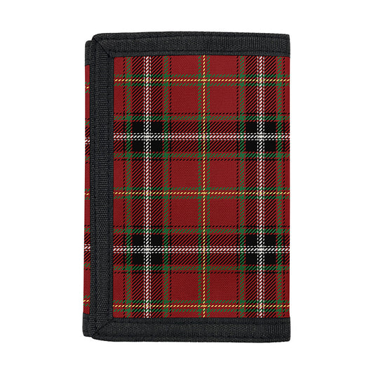 Xmas Scottish Tartan Pattern Print Trifold Wallet