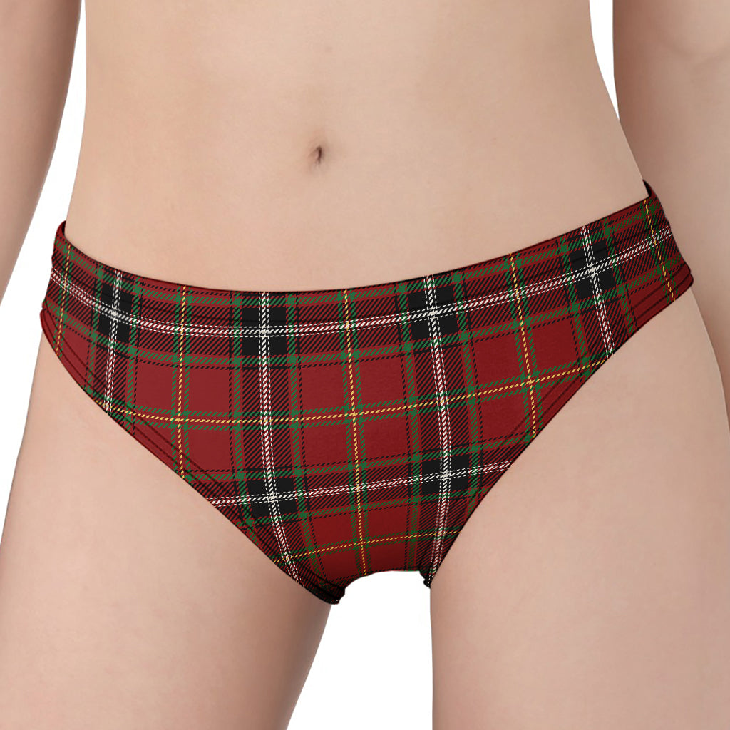 Xmas Scottish Tartan Pattern Print Women's Panties