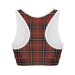Xmas Scottish Tartan Pattern Print Women's Sports Bra