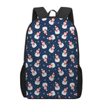 Xmas Snowman Pattern Print 17 Inch Backpack