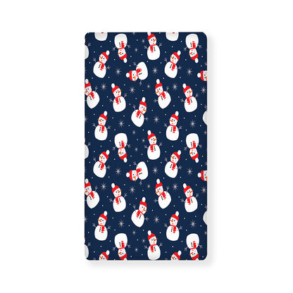 Xmas Snowman Pattern Print Baby Crib Sheet