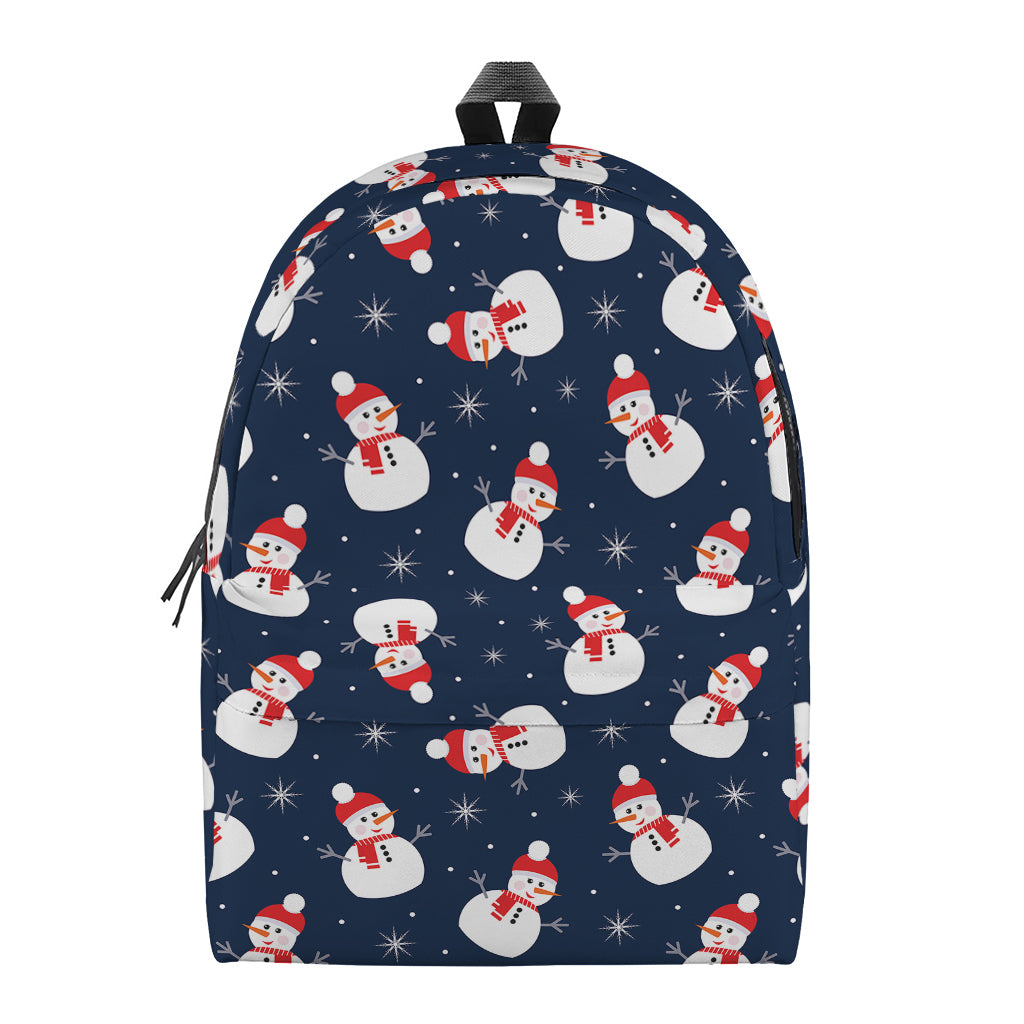 Xmas Snowman Pattern Print Backpack