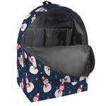 Xmas Snowman Pattern Print Backpack