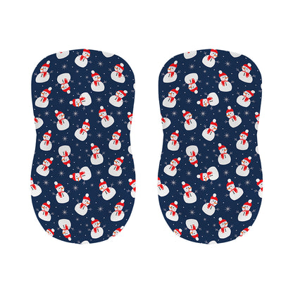 Xmas Snowman Pattern Print Bar Stool Covers