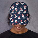 Xmas Snowman Pattern Print Baseball Cap
