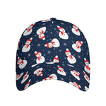 Xmas Snowman Pattern Print Baseball Cap