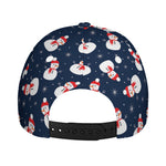 Xmas Snowman Pattern Print Baseball Cap