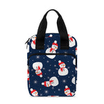 Xmas Snowman Pattern Print Bible Tote Bag