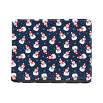Xmas Snowman Pattern Print Bifold Wallet