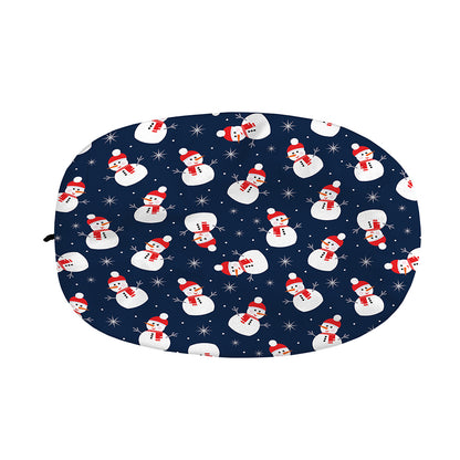 Xmas Snowman Pattern Print Car Side Mirror Covers